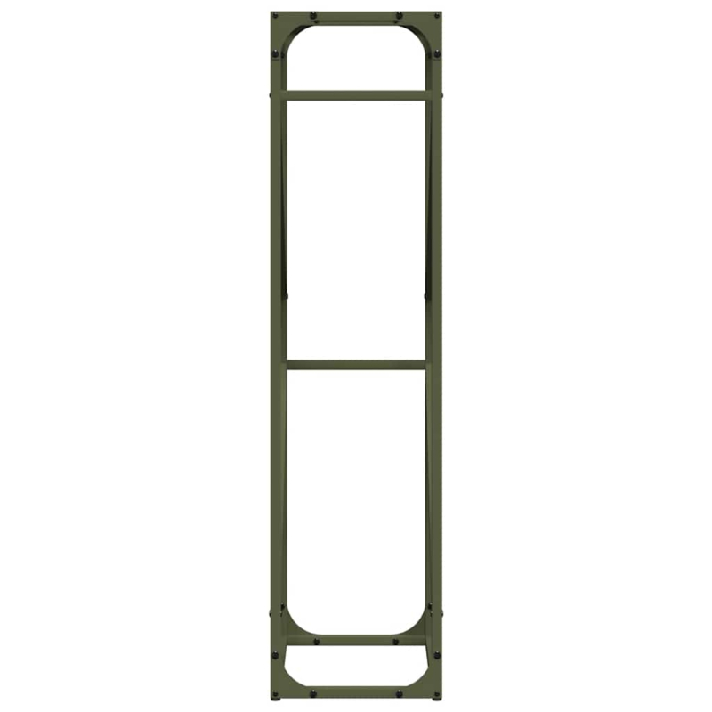 Brennholzregal Olivgrün 40x25x100 cm Kaltgewalzter Stahl