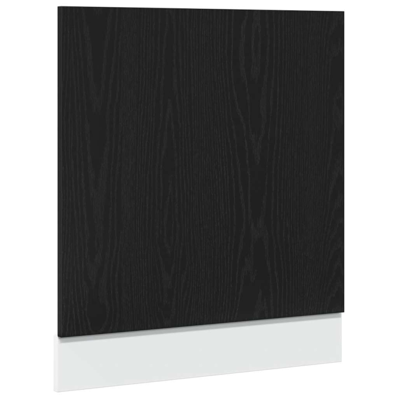 Geschirrspülerblende Lyon Schwarz Eichen-Optik 60x1,5x67 cm