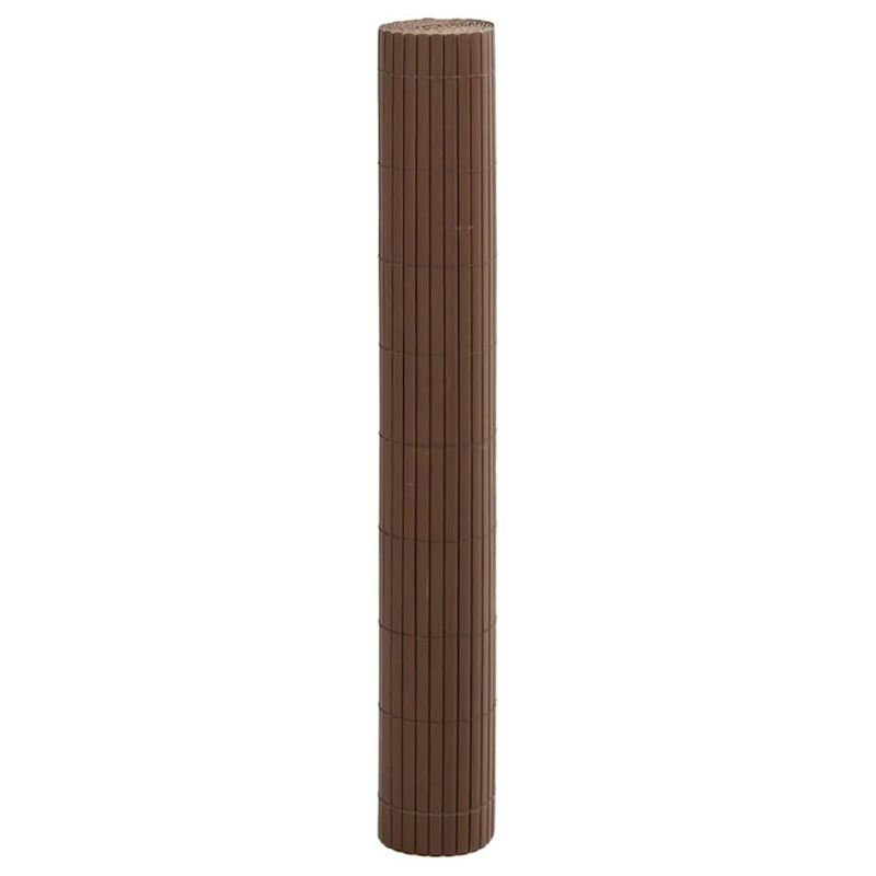 Gartenzaun Doppelseitig Braun 1,8x3 m PVC