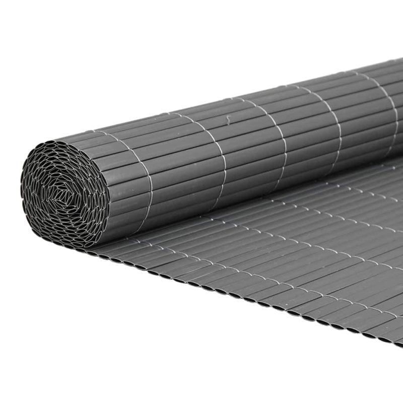 Gartenzaun Doppelseitig Grau 1,8x3 m PVC
