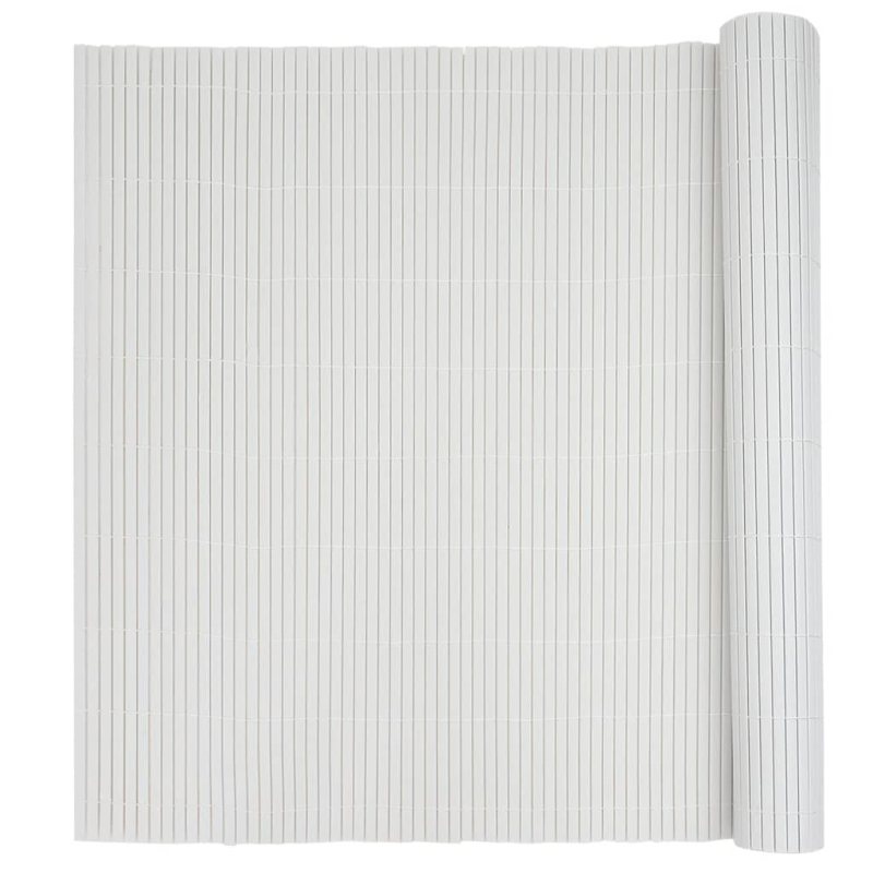 Gartenzaun Doppelseitig Weiß 1,8x5 m PVC