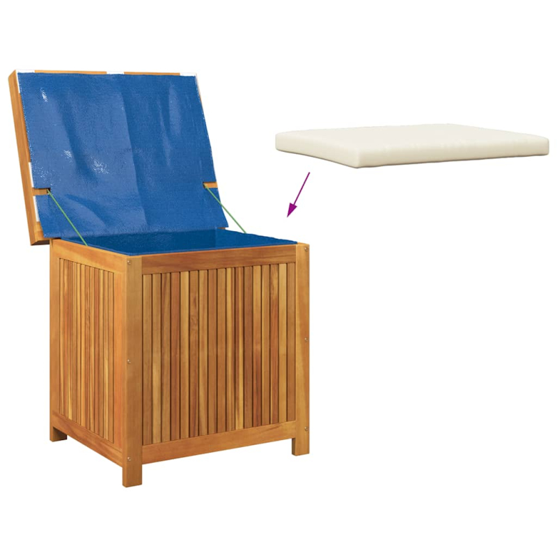 Outdoor-Kissenbox 60x50x61 cm Massivholz Akazie