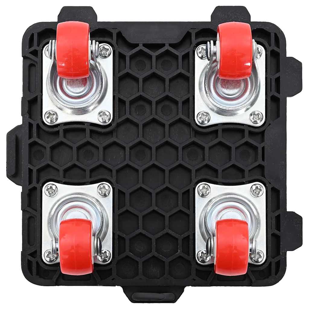 Möbelrollen 4 Stk. mit Heber Schwarz 13,5x13,5x4,2 cm 300 kg