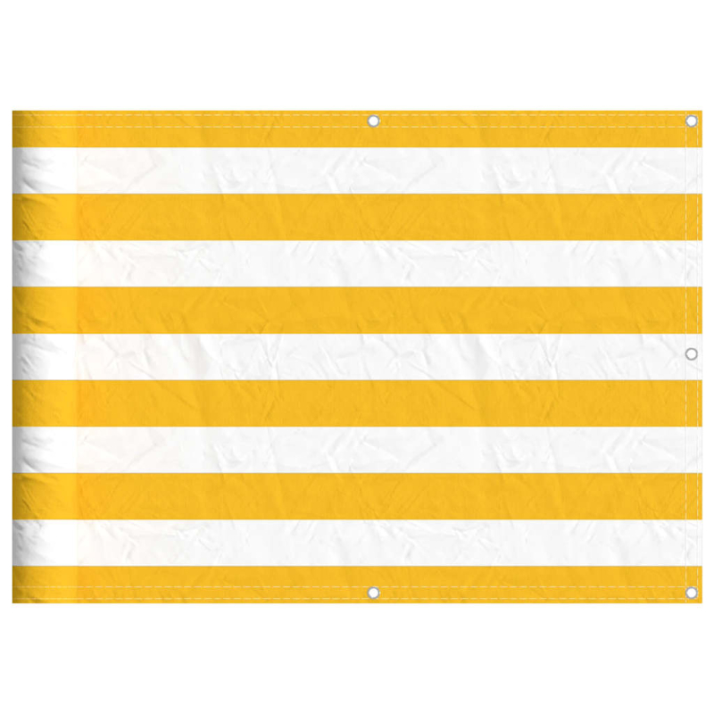 Balkon-Sichtschutz Gelb und Weiß Gestreift 75x700 cm