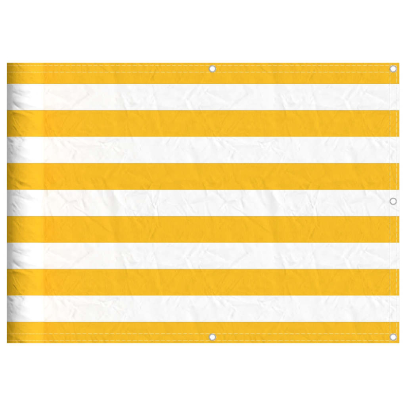 Balkon-Sichtschutz Gelb und Weiß Gestreift 75x800 cm