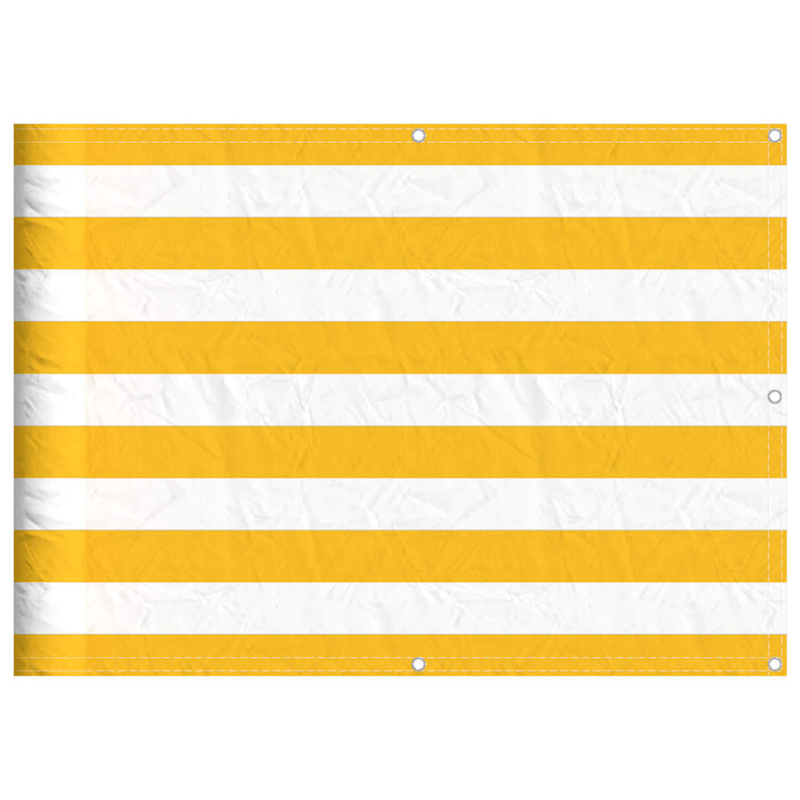 Balkon-Sichtschutz Gelb und Weiß Gestreift 75x1000 cm