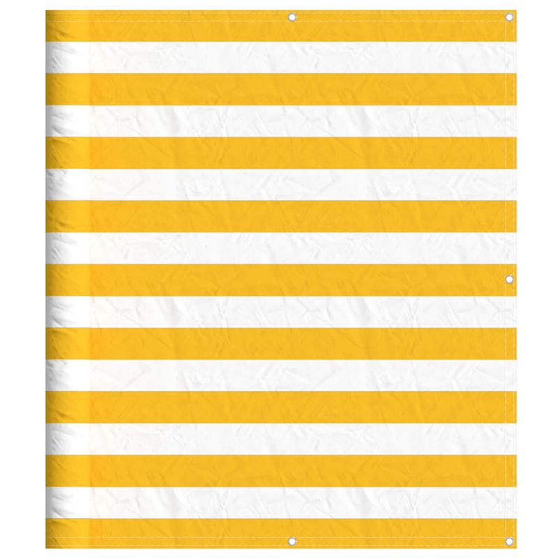 Balkon-Sichtschutz Gelb und Weiß Gestreift 120x800 cm