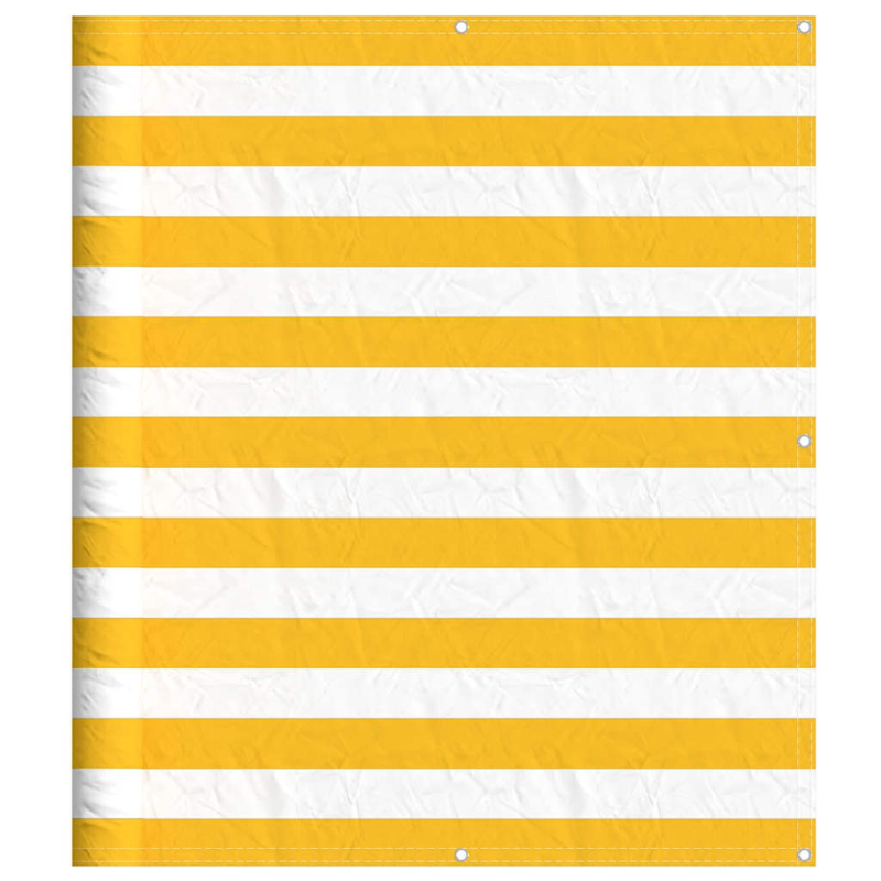 Balkon-Sichtschutz Gelb und Weiß Gestreift 120x1000 cm