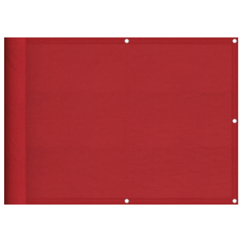Balkon-Sichtschutz Rot 75x700 cm 100 % Polyester-Oxford