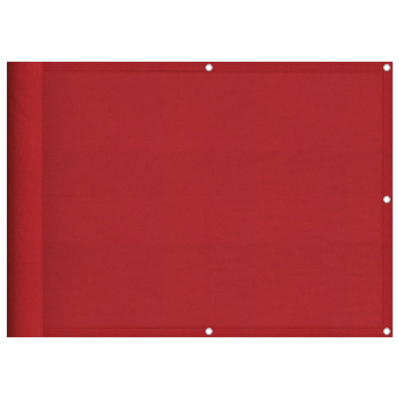 Balkon-Sichtschutz Rot 75x800 cm 100 % Polyester-Oxford