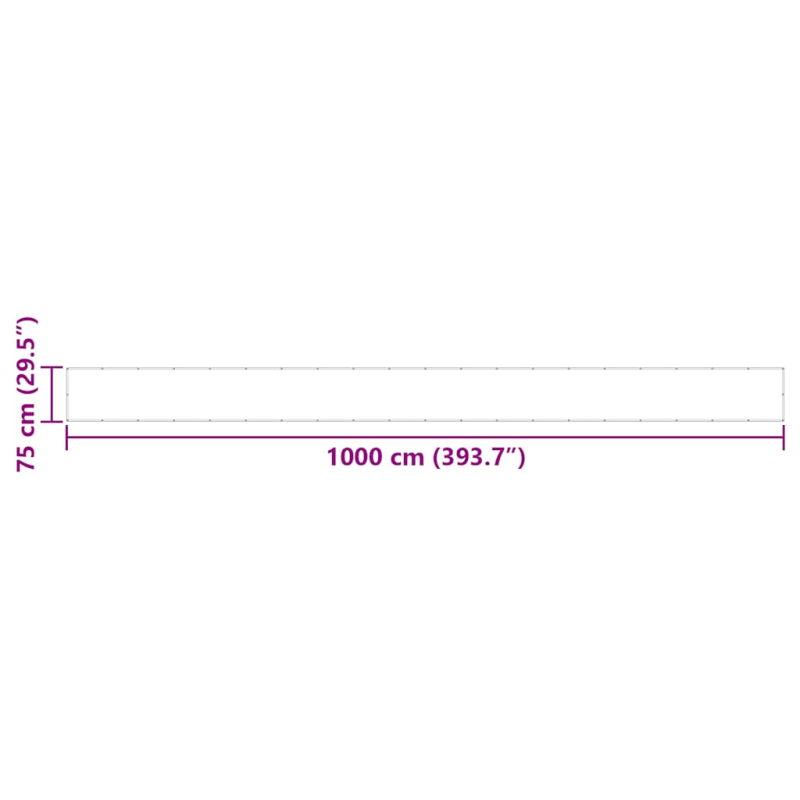 Balkon-Sichtschutz Orange 75x1000 cm 100 % Polyester-Oxford