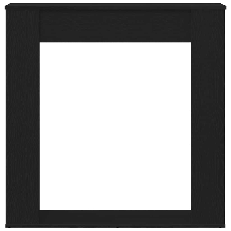 Kaminumrandung Schwarz Eichen-Optik 100x20x100 cm Holzwerkstoff