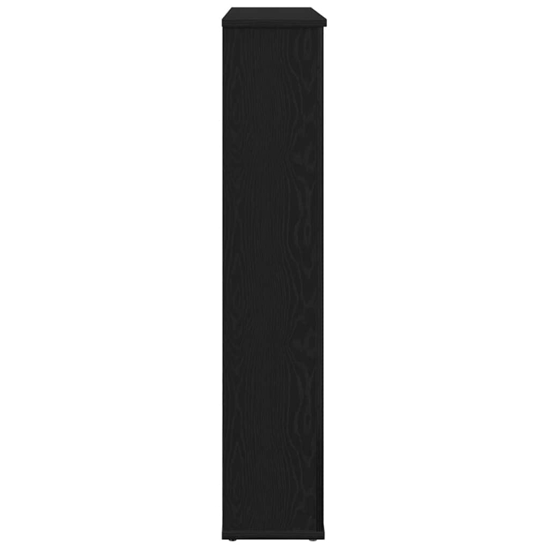 Kaminumrandung Schwarz Eichen-Optik 100x20x100 cm Holzwerkstoff