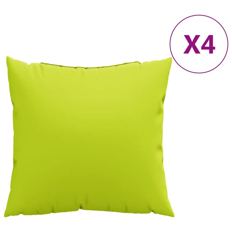 Sofakissen 4 Stk. Knallgrün 50x50 cm Stoff