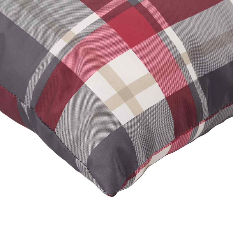 Sofakissen 4 Stk. Rot Karomuster 50x50 cm Stoff