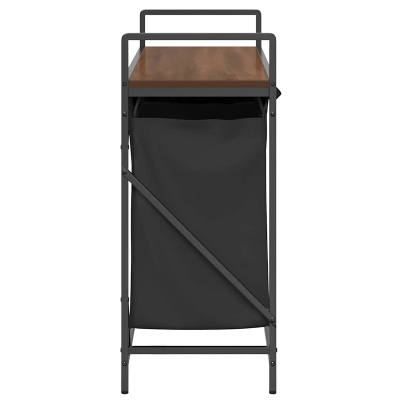 Wäschekorb 3 Fächer mit Ablage Braun Eichen-Optik