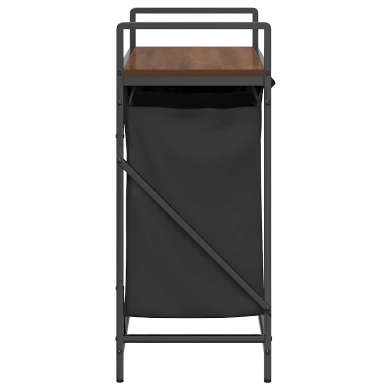 Wäschekorb 2 Fächer mit Ablage Braun Eichen-Optik