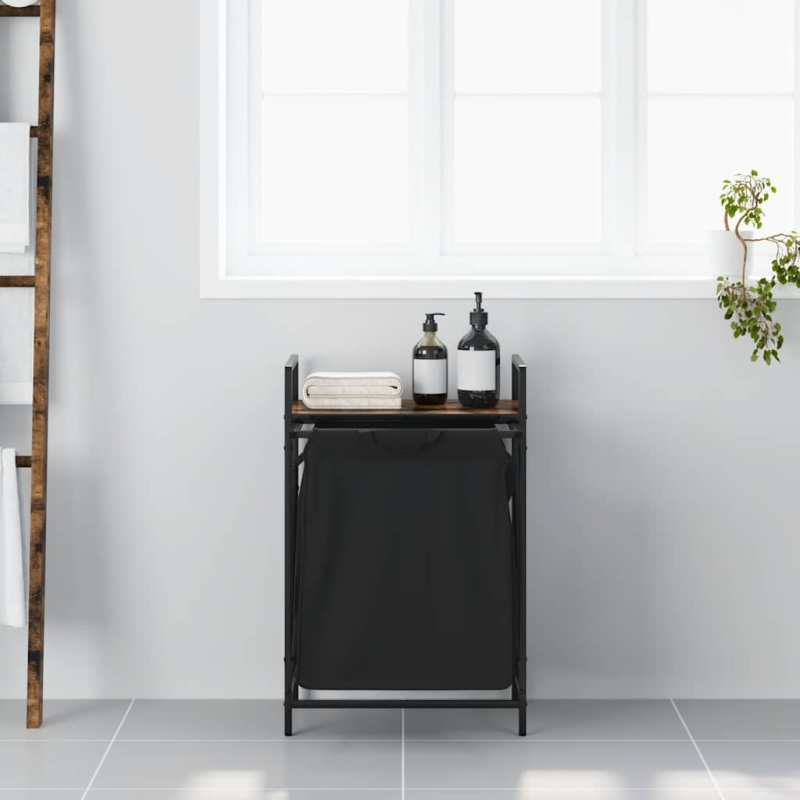 Wäschekorb 1 Fach mit Ablage Räuchereiche