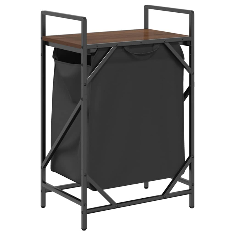 Wäschekorb 1 Fach mit Ablage Braun Eichen-Optik