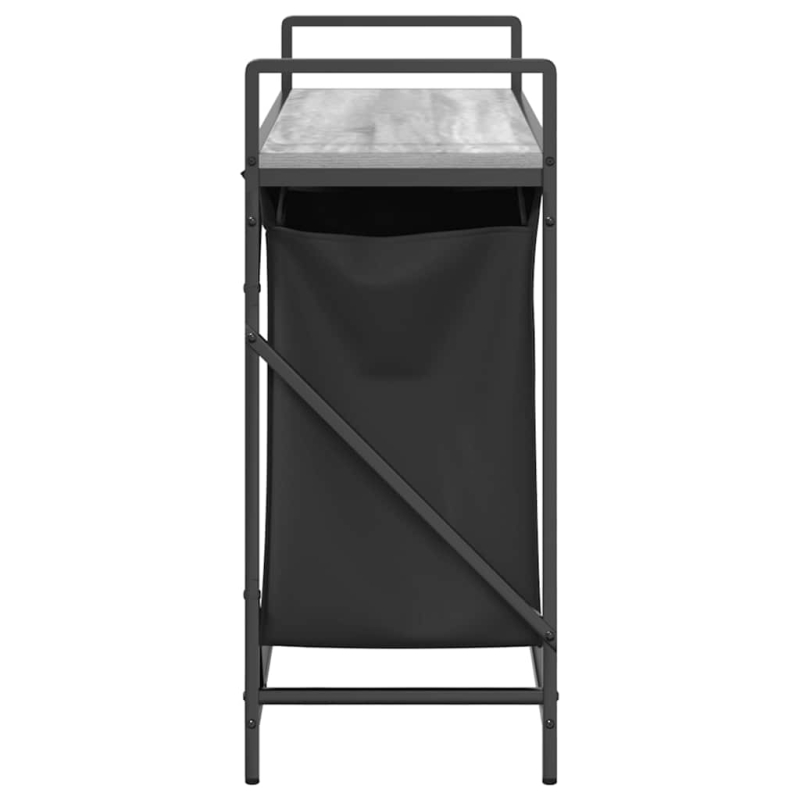 Wäschekorb 2 Fächer mit Ablage Grau Sonoma