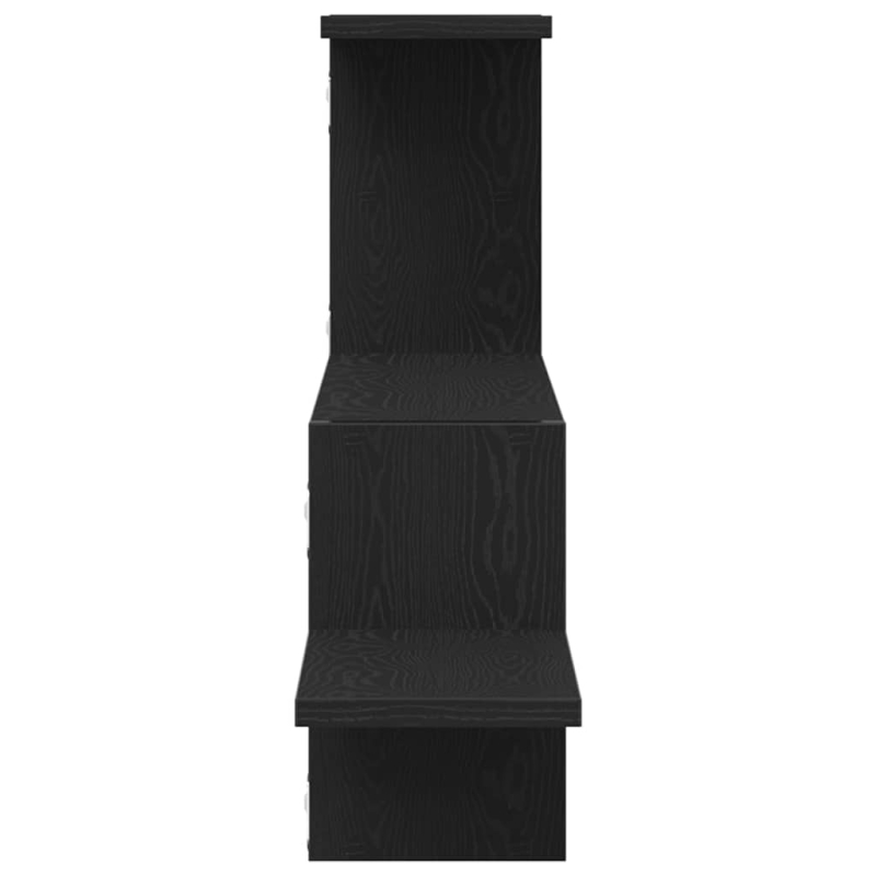 Wandregal Schwarz Eichen-Optik 104x15x49 cm Holzwerkstoff