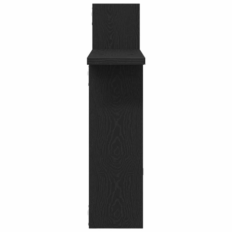 Wandregale 2 Stk. Schwarz Eichen-Optik 50x12x50cm Holzwerkstoff