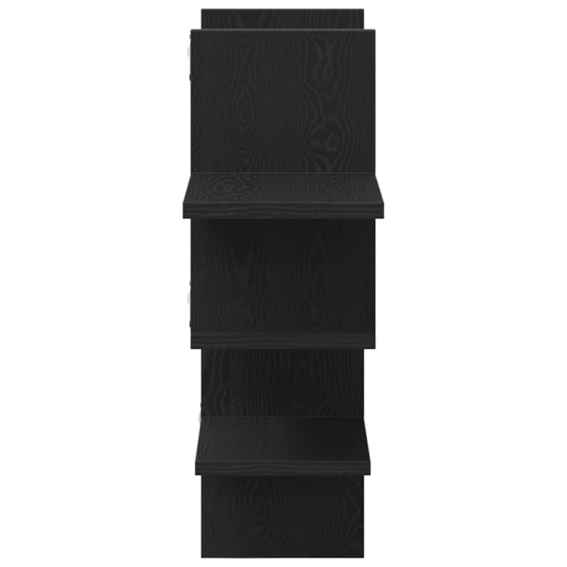 Wandregal Schwarz Eichen-Optik 124,5x18x60,5 cm Holzwerkstoff