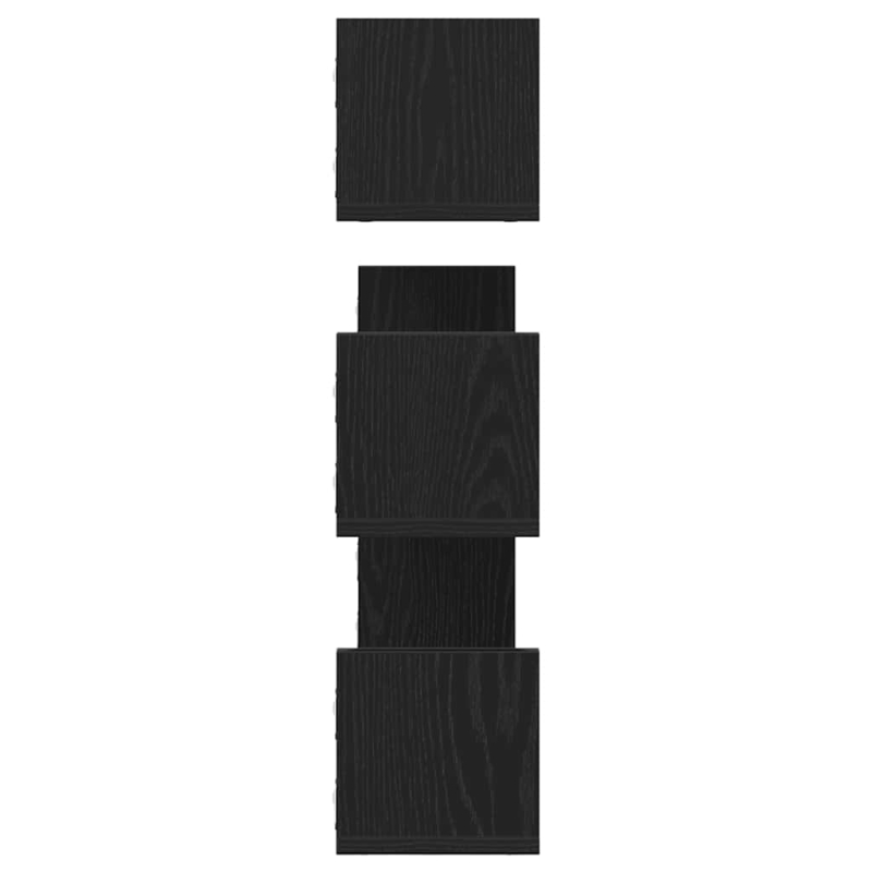 Wandregale 3 Stk. Schwarz Eichen-Optik 80x18x18cm Holzwerkstoff