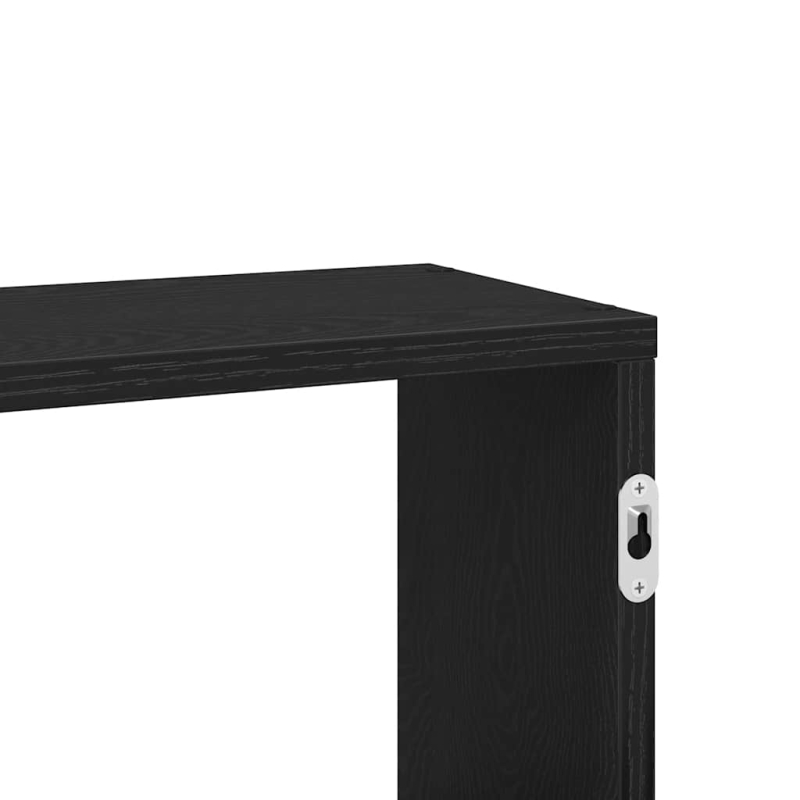 Wandregal Schwarz Eichen-Optik 167,5x18x68 cm Holzwerkstoff