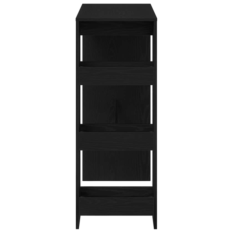 Bartisch mit Regal Schwarz Eichen-Optik 90x40x103,5 cm