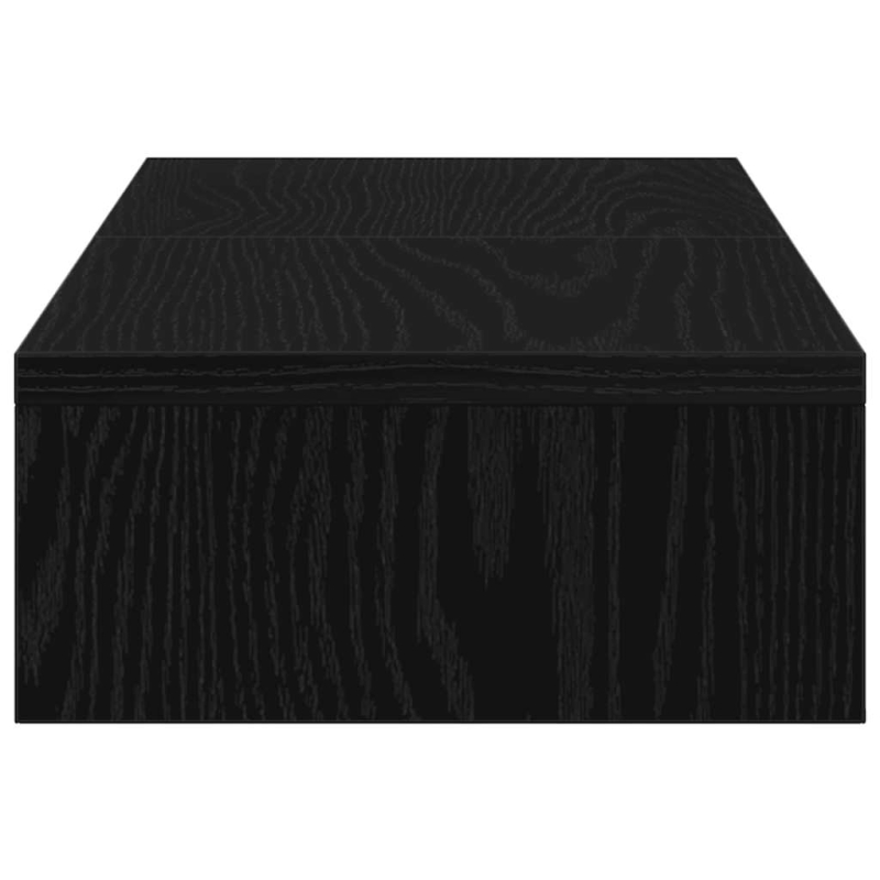 Monitorständer Verstellbar Schwarz Eichen-Optik 60x24x10,5 cm