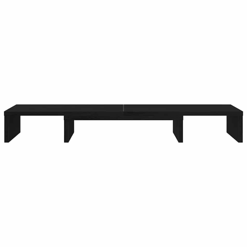 Monitorständer Verstellbar Schwarz Eichen-Optik 80x24x10,5 cm