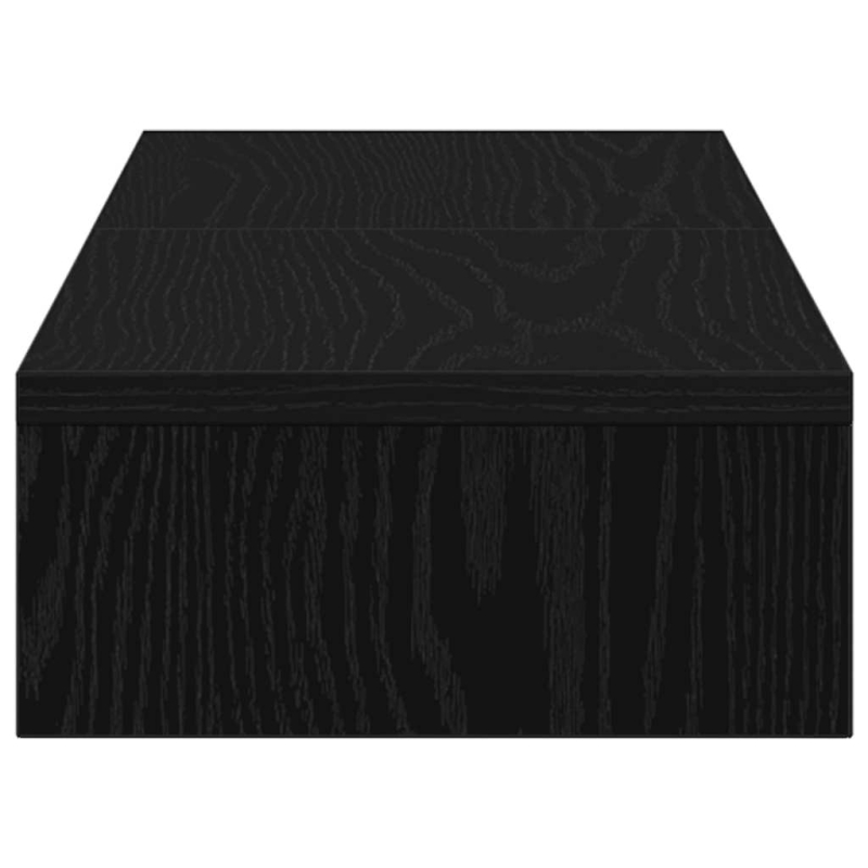 Monitorständer Verstellbar Schwarz Eichen-Optik 80x24x10,5 cm