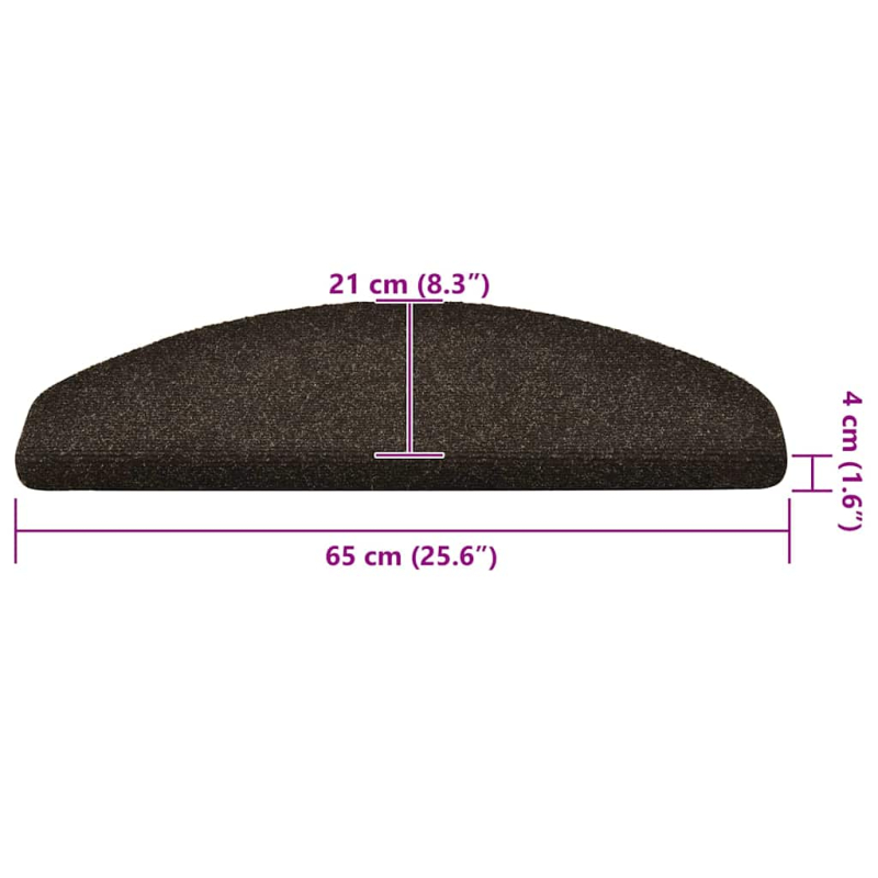 Stufenmatten Selbstklebend 30 Stk. Dunkelbraun 65x21x4 cm