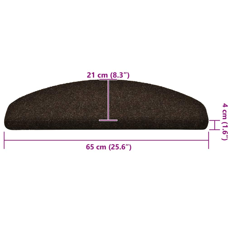Stufenmatten Selbstklebend 30 Stk. Braun 65x21x4 cm