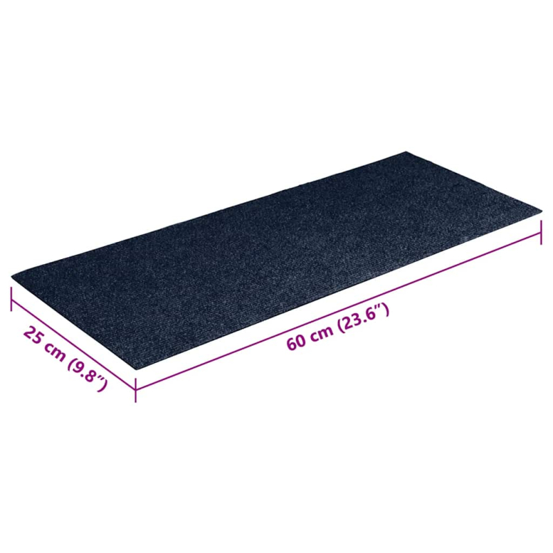 Stufenmatten Selbstklebend 30 Stk. Blau 60x25cm Rechteckig
