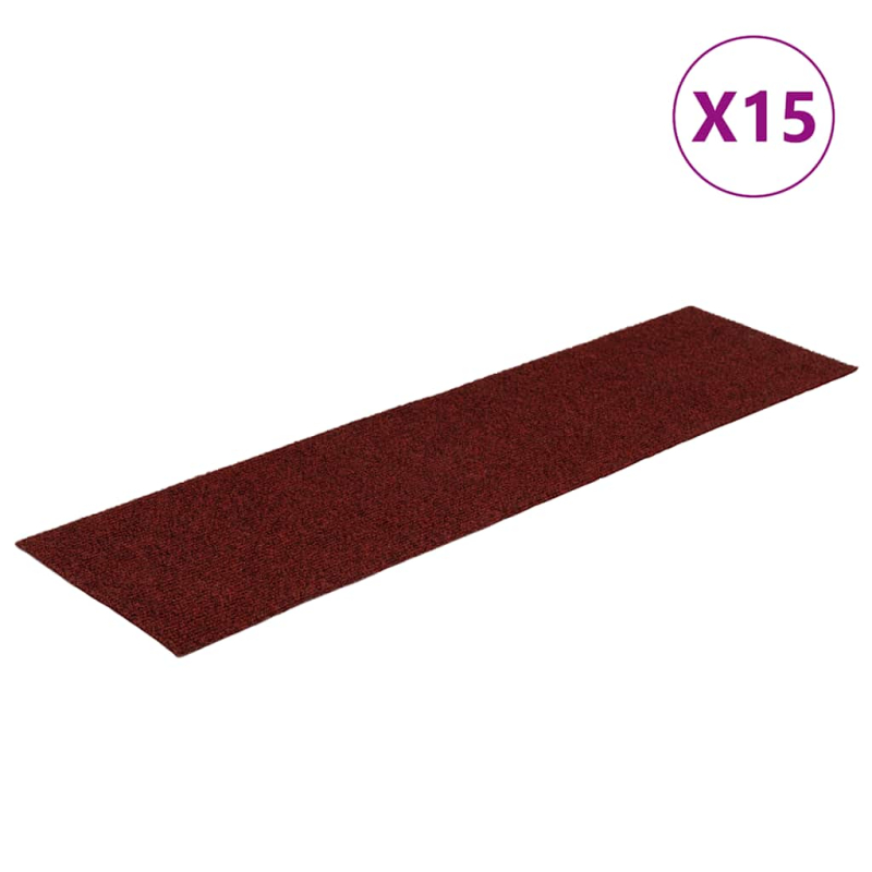 Stufenmatten Selbstklebend 30 Stk. Rot 76x20cm Rechteckig