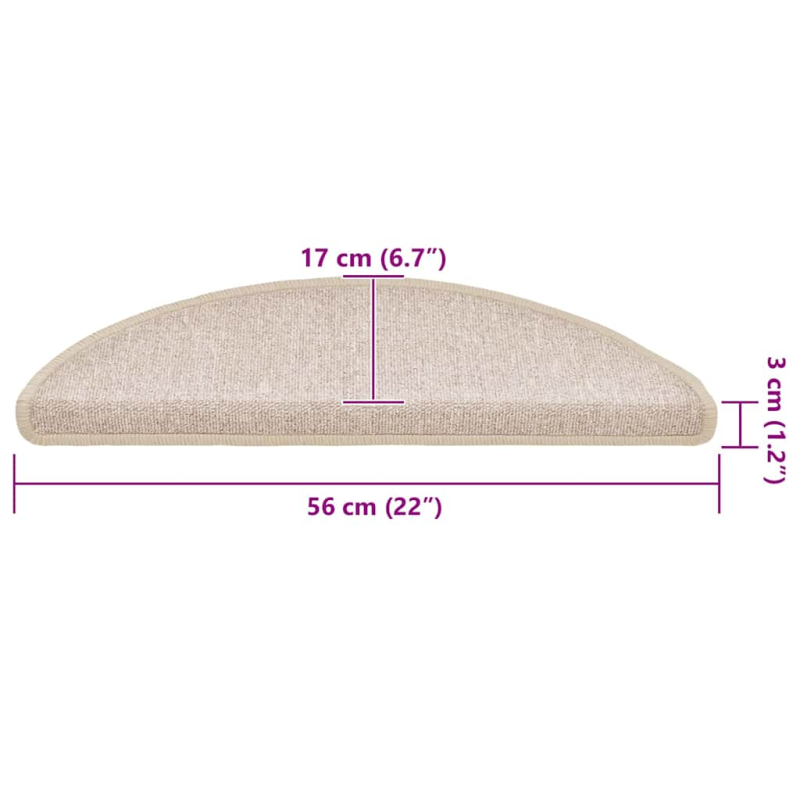 Stufenmatten 20 Stk. Taupe 56x17x3 cm