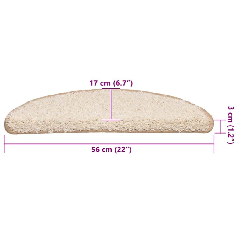 Stufenmatten 30 Stk. Creme 56x17x3 cm