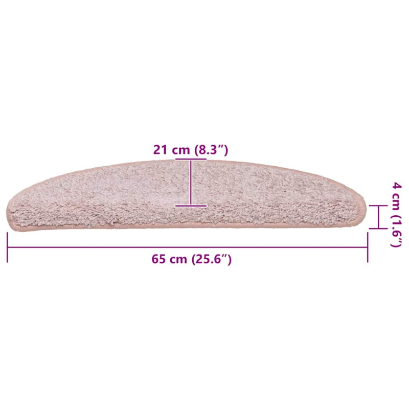 Stufenmatten 30 Stk. Hellrosa 65x21x4 cm