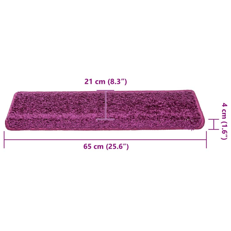 Stufenmatten 30 Stk. 65x21x4 cm Violett