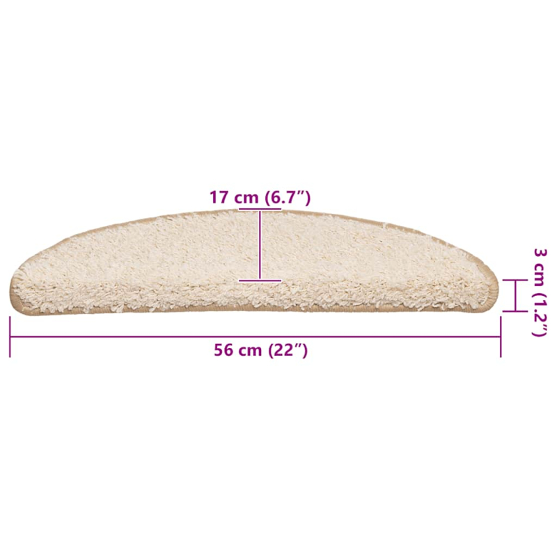 Stufenmatten 20 Stk. Creme 56x17x3 cm