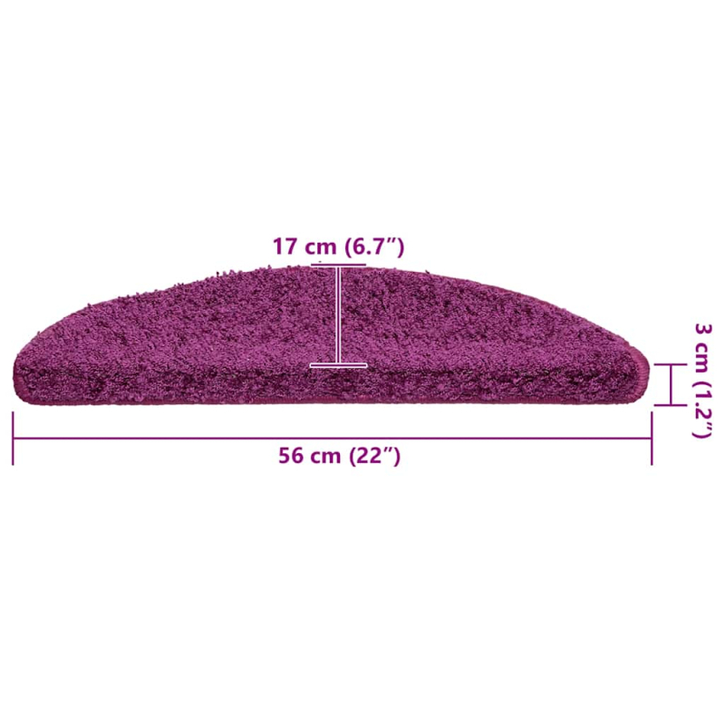 Stufenmatten 20 Stk. Violett 56x17x3 cm