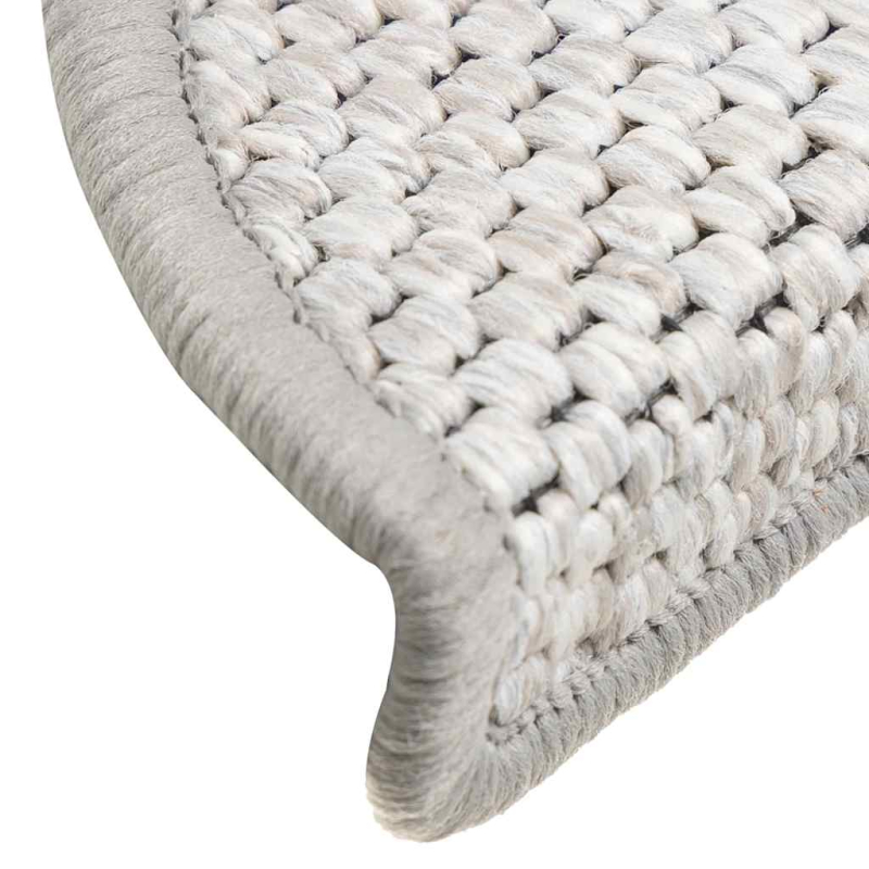 Stufenmatten Selbstklebend Sisal-Optik 30Stk. 56x17x3cm Platina