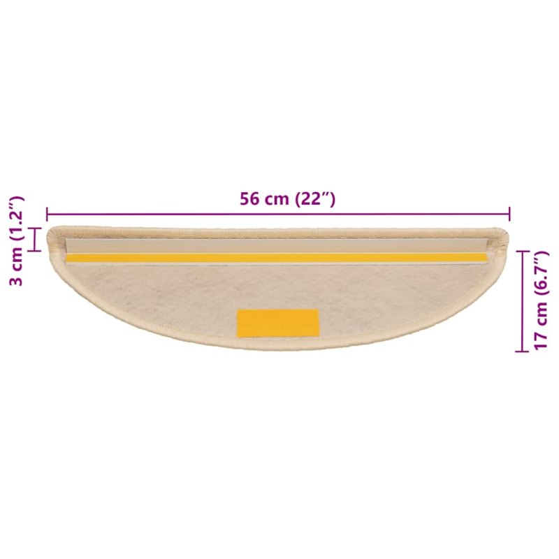 Stufenmatten Selbstklebend Sisal-Optik 30Stk. 56x17x3cm