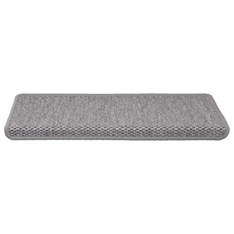 Stufenmatten Selbstklebend Sisal-Optik 30Stk. 65x21x4cm Silbern
