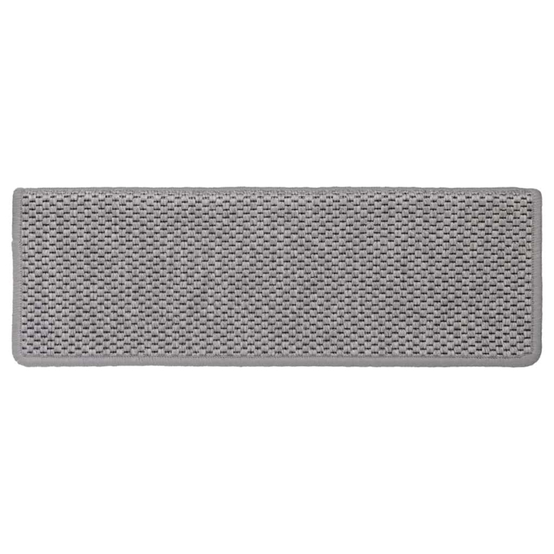Stufenmatten Selbstklebend Sisal-Optik 30Stk. 65x21x4cm Silbern
