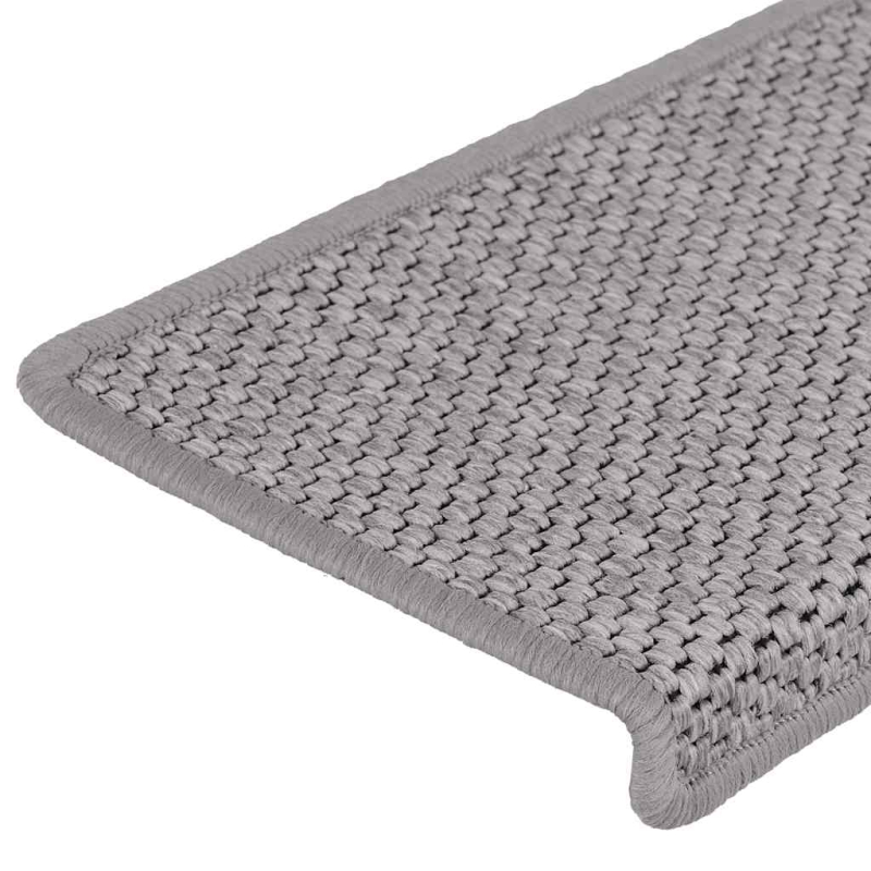 Stufenmatten Selbstklebend Sisal-Optik 30Stk. 65x21x4cm Silbern