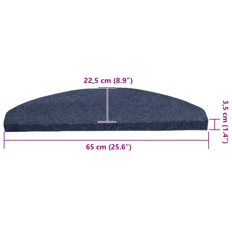 Stufenmatten Selbstklebend 30 Stk. Blau 65x22,5x3,5 cm
