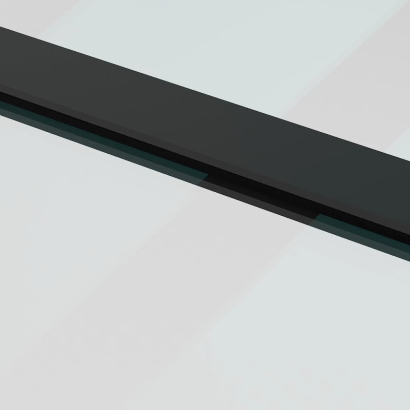 Schiebetür mit Beschlag Schwarz 90x205 cm ESG-Glas